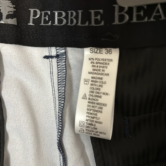 NWT Pebble Beach Men’s Blue Performance Short Sz 36 - Picture 2 of 4